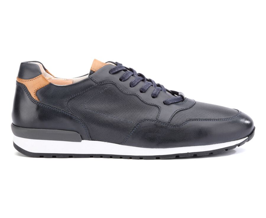 Sneakers homme Cuir Navy - CANBERRA