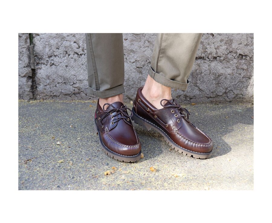 chaussure bateau marron