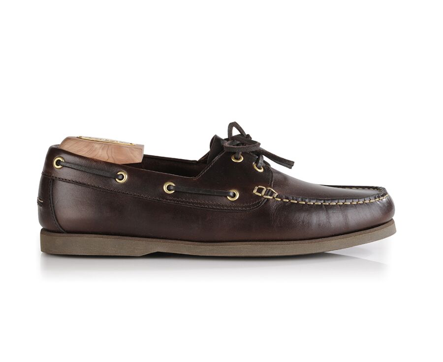 Chaussures bateau homme cuir Marron Foncé Trawler | Bexley