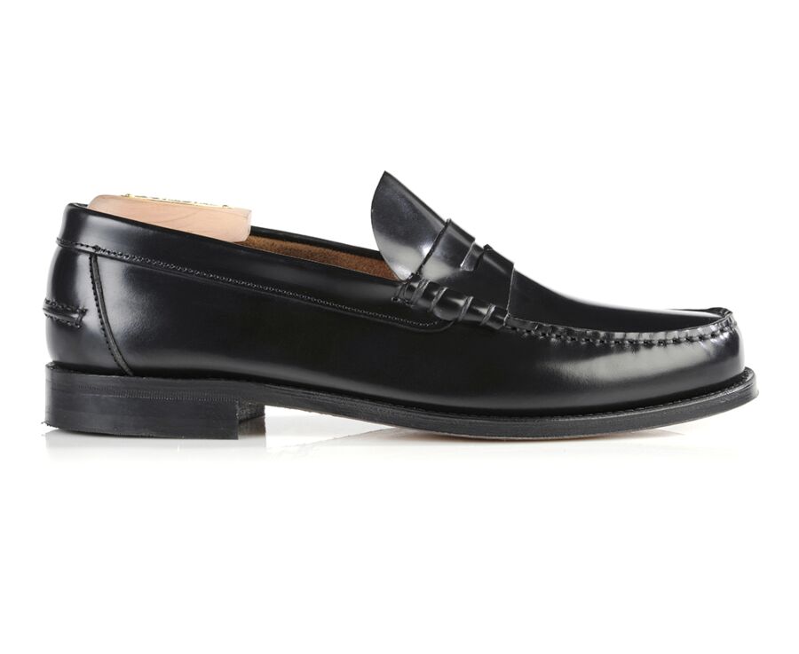 black mens loafers