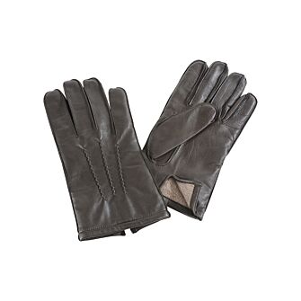 Gants homme en cuir d'agneau Chocolat
