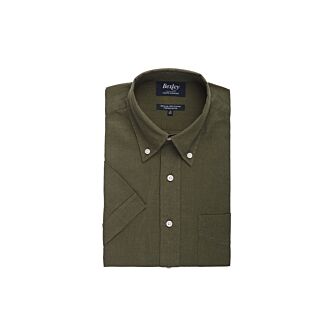 Chemise coton/lin Indigo - Chambray Vert Foret - COLTEN MC