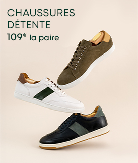 Chaussures détente en cuir et daim