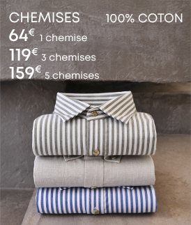 Chemises 100% coton