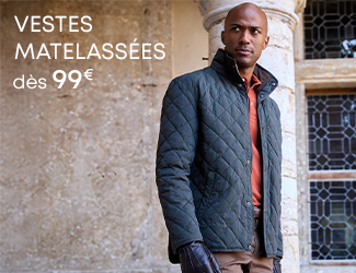 Veste matelassée pour homme en bleu marine