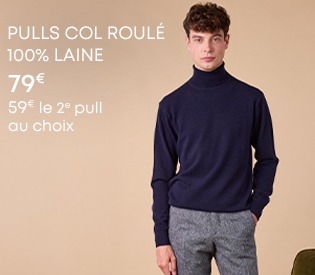 Pull homme à col zippé en coton écru à rayures