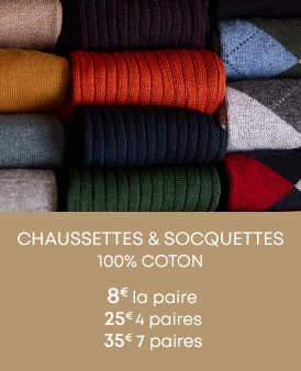 Chaussettes et socquettes homme en coton, plusieurs coloris