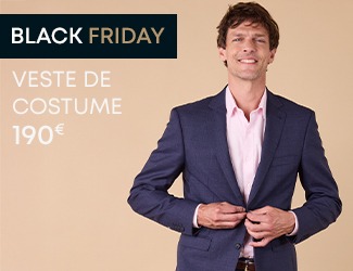 Veste de costume homme bleue Black Friday