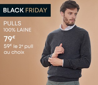 Pull col rond en laine, promotion Black Friday