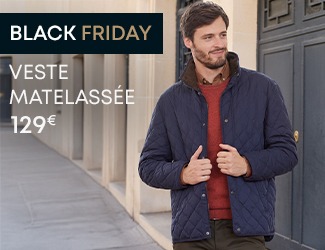 Veste matelassée pour homme en bleu marine