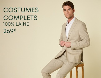 Homme portant un costume séparé en laine