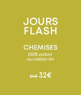 Jours Flash : chemises coton et coton-lin à 32€
