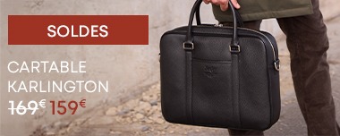 Cartables en cuir marron et noir