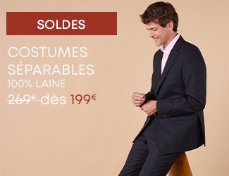 Homme portant un costume séparé en laine