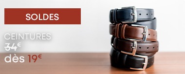 Ceintures en cuir noir et marron