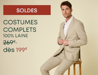 Costume complet 100% laine homme