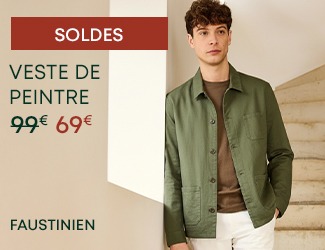 Veste de peintre Faustinien homme en vert