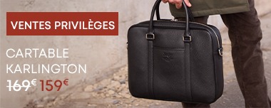 Cartables en cuir marron et noir