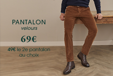 Pantalons velours homme