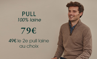 Pull 100% laine homme